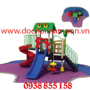 bộ liên hoàn nhà chơi cầu trượt cho bé