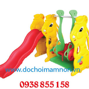 cầu trượt bóng rổ cho bé