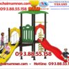 Cầu trượt trẻ em hàng nhập giá rẻ chất lượng CTN-018 cho công viên