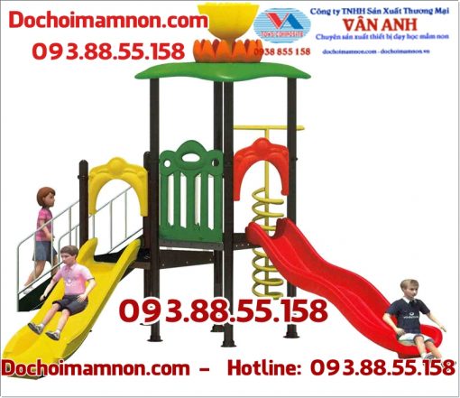 Cầu trượt trẻ em hàng nhập giá rẻ chất lượng CTN-018 cho công viên