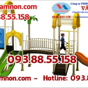 Cầu trượt nhựa nhập khẩu chất lượng cao CTN-019 cho trẻ em mầm non