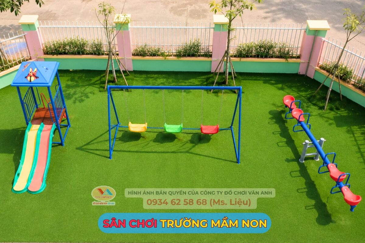 Sân chơi trường mầm non do Vân Anh sản xuất và lắp đặt